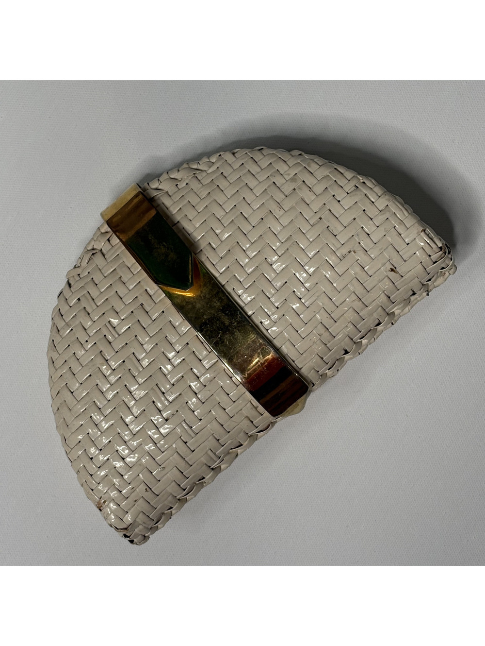 Vintage RODO Italy Woven Straw Wicker Clutch Evening Bag